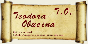 Teodora Obućina vizit kartica